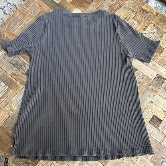 Eileen Fisher Petite Ribbed Knit SS Sweater Top Tee - Picture 7 of 7